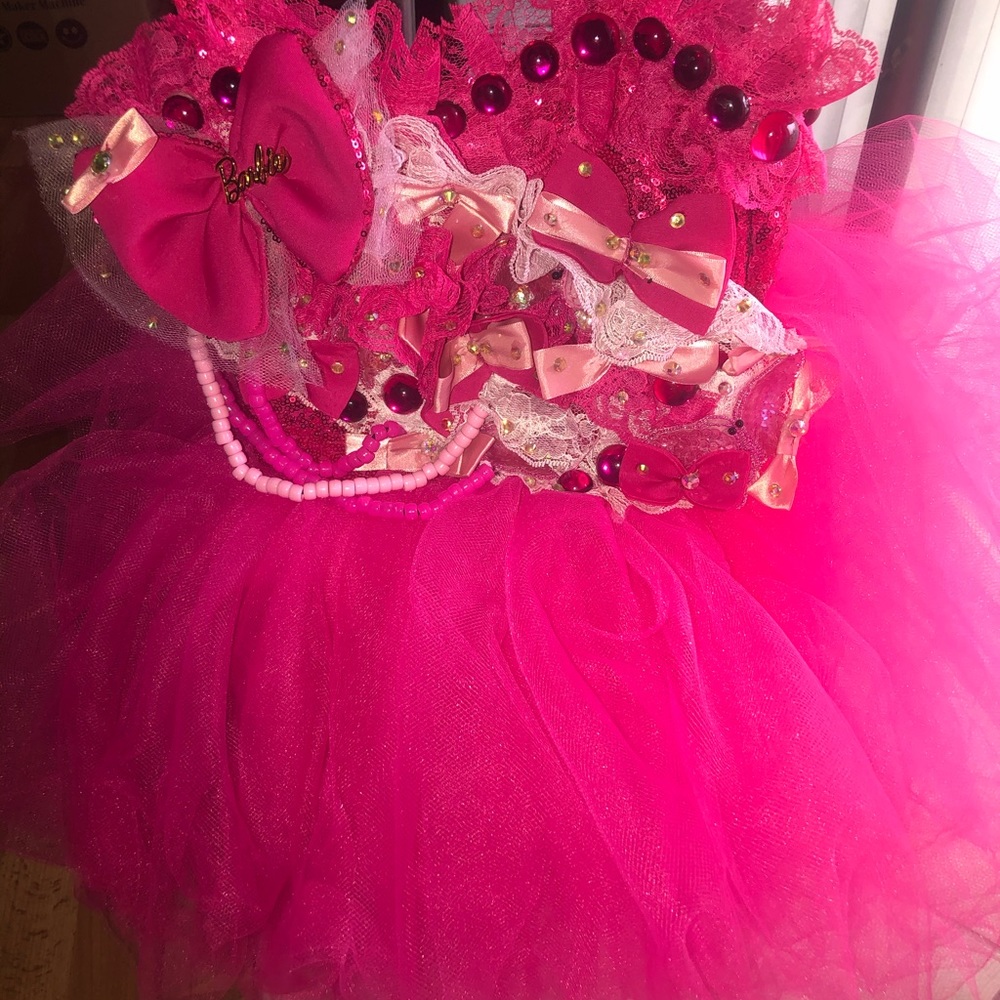 Custom Barbie dress only worn for photos size 4-5